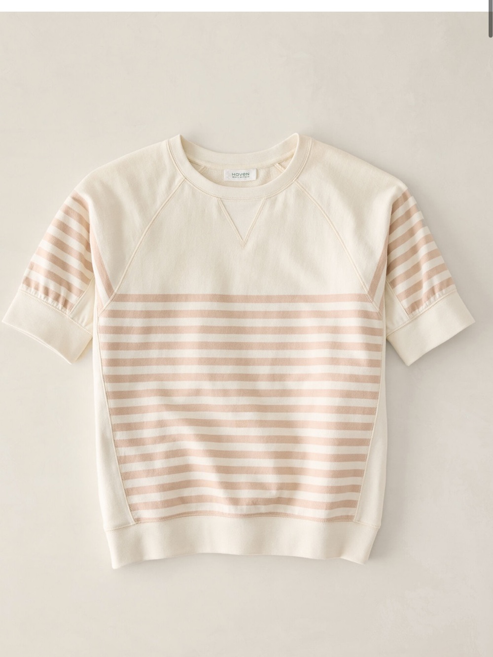 Haven Well Within Organic Cotton Terry Striped Crewneck - women’s medium